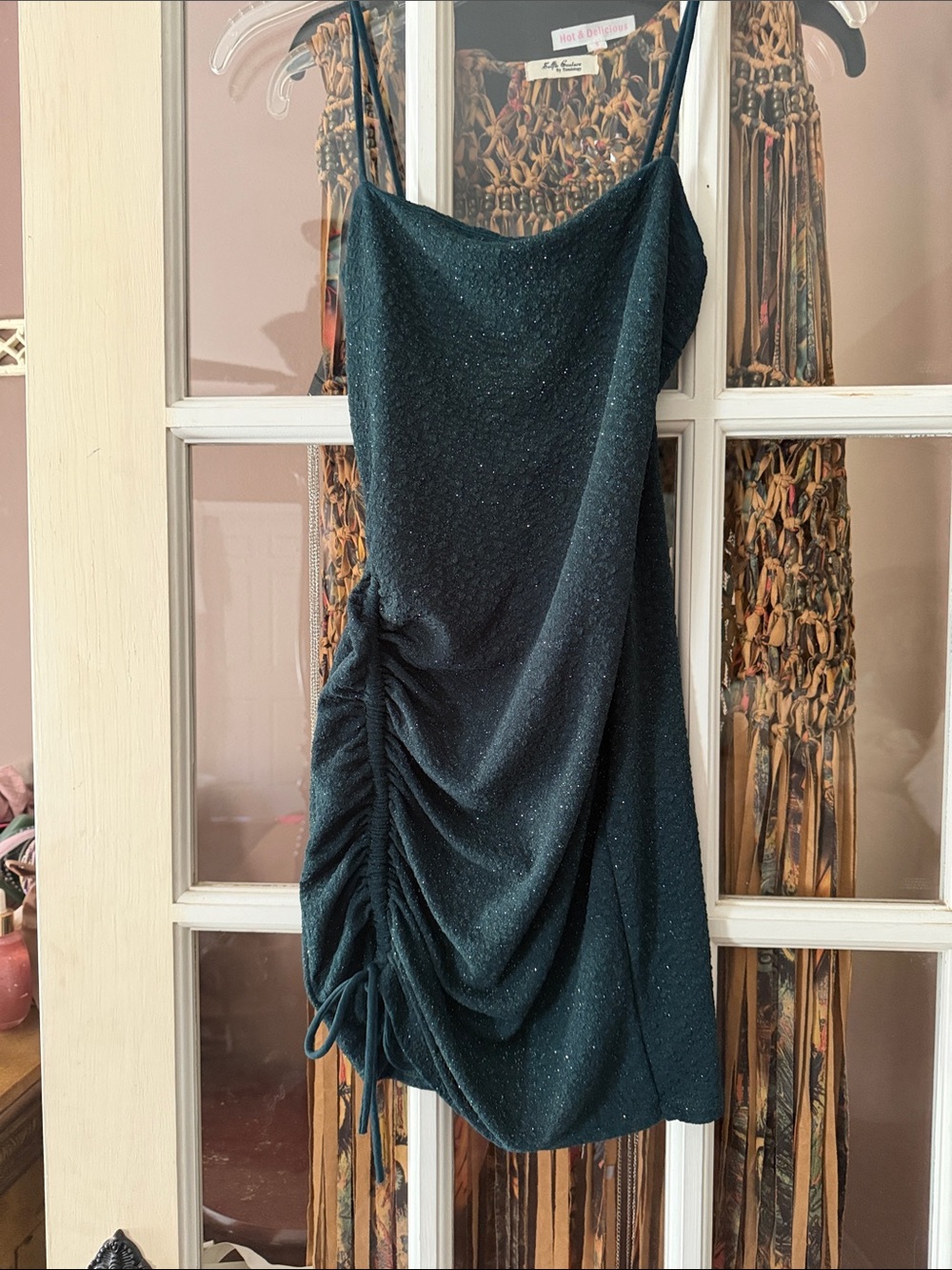 Windsor sparkly Green mini dress